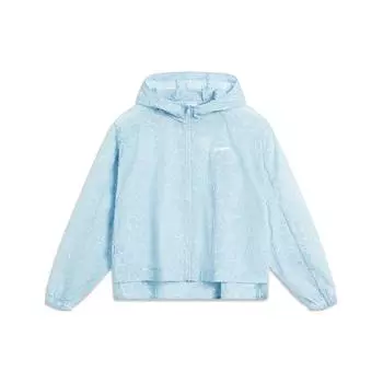 Li Ning X Disney Collaboration Sampu Rabbit All Over Print Loose Sports Hoodie Женская верхняя одежда Cloud-Blue AFDU806-1 S