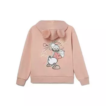Li Ning X Disney Collaboration Sports Lifestyle Series пуловер с капюшоном на флисовой подкладке женские толстовки с капюшоном дымчато-розово-розовый AWDR690-4 M