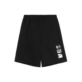 Li Ning X Disney Collaboration свободные повседневные трикотажные спортивные брюки мужские низ черный AKSR541-1 XXL