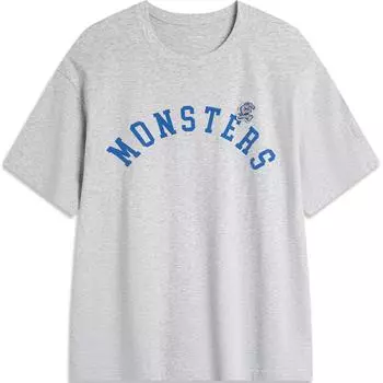 Li Ning X Disney Monsters University Disney Collaboration Series Свободная дышащая удобная футболка с коротким рукавом унисекс-топы AHSU493-2 L