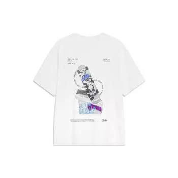 Li-Ning X Disney Oswald Series, перфорированная футболка с короткими рукавами и буквенным принтом, топы унисекс, кремово-белый AHST315-4 L