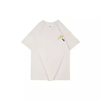 Li Ning x Disney свободная рубашка с короткими рукавами в культурном стиле для женщин, топы жемчужно-белые AHSQ274-1 S