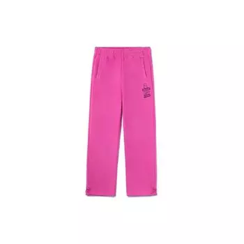 Li Ning X Disney Toy Story Strawberry Bear Series однотонные флисовые теплые свободные спортивные длинные брюки женские плавки розово-фиолетовые AKLR742-1 XL