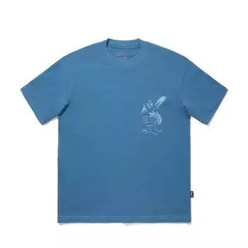 Li Ning X Insulaire Коллаборация Свободный крой Пуловер с круглым вырезом С принтом Удобная футболка с коротким рукавом Унисекс Топы AHSVB55-5 S