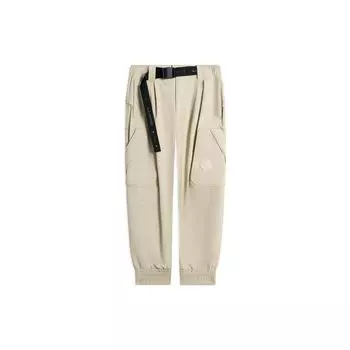 Li Ning X Jackie Chan Kung Fu Series однотонные свободные повседневные брюки с манжетами на поясе мужские брюки цвета хаки AKXSB01-2 M