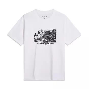 Li-Ning X League Of Legends Co-Brand Sports Lifestyle Series Круглый вырез с логотипом и коротким рукавом Футболка унисекс Топы Off-White AHSUD85-4 M