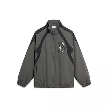 Li Ning X Mister Cartoon Collaboration Badfive Series Color Block Letter Zipper Stand воротник с длинным рукавом куртка мужская куртка графитово-серый AFDT857-1 M