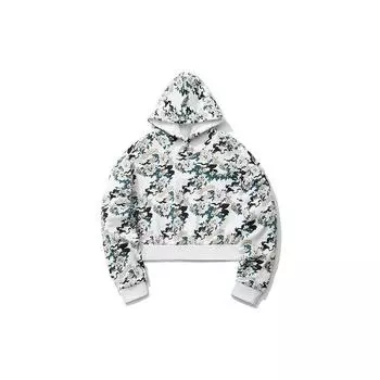 Li Ning X OG Slick Collaboration Повседневный свободный принтованный пуловер с длинным рукавом Женская толстовка Белая AWDR238-1 L