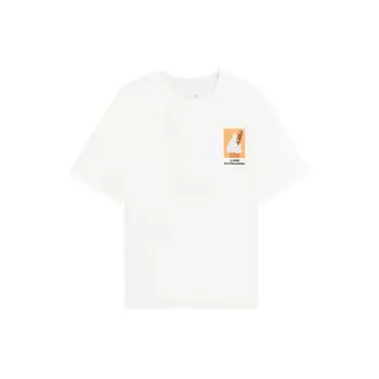 Li-Ning X Phil Hackett Художественная совместная серия с принтом из мультфильмов, свободная футболка с круглым вырезом и коротким рукавом, топы унисекс молочно-белого цвета AHSS859-2 S