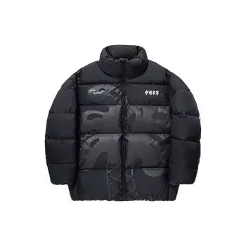 Li Ning X Steven Harrington Collaboration Letter Print свободная стеганая куртка мужская верхняя одежда черный AYMT375-1 XL