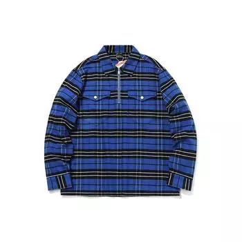 Li Ning X Xlarge Collaboration свободная повседневная клетчатая куртка мужская куртка синего цвета AFDQ879-1 M
