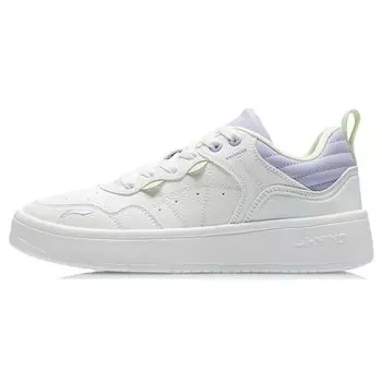 Li Ning Xian Chu Удобные модные нескользящие износостойкие низкие кроссовки для скейтбординга Женские кроссовки Белые Фиолетовые AGCR316-2 35