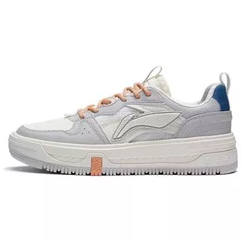 Li Ning Xing Chuan V2 нескользящие износостойкие низкие кроссовки для скейтбординга женские серо-белые AGCT144-3 36