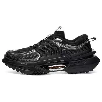 Li Ning Xuan Kong Удобные модные амортизирующие нескользящие износостойкие поддерживающие низкие повседневные туфли мужские повседневные туфли черные AGLR041-12 39