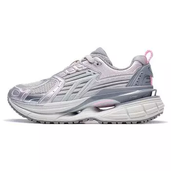 Li-Ning Yixing 5 удобные универсальные износостойкие повседневные туфли с низким верхом женские кроссовки серебристо-серые AGCT352-3