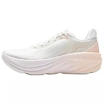 Li Ning You Ran V2 Простые Удобные Прочные Дышащие Низкие Кеды Повседневные Кроссовки для Бега Женские кроссовки Облачно-белый Светло-персиково-оранжевый ARSV098-6 35