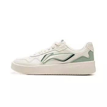 Li Ning Yuanbao Модная серия Удобная Модная Нескользящая Прочная Дышащая Обувь для скейтборда с низким верхом Мужские кроссовки Белый Зеленый AGCV177-2 39