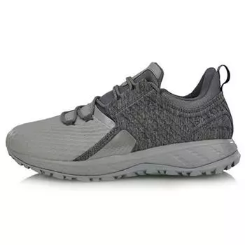 Li-Ning Защитные Cloud 2018 Цельнотканые Водостойкие Амортизирующие Кроссовки для Бега Мужские Кроссовки Каменно-Серые ARHN085-8 43