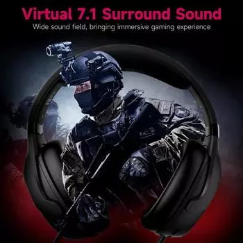 LIBERTY GAMER RISE Головная игровая гарнитура 53 мм Динамик 7.1 Virtual Surround Sound
