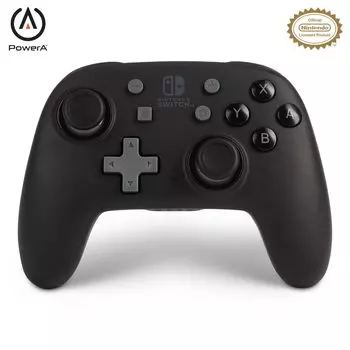Лицензированный беспроводной контроллер PowerA Nano Enhanced для Nintendo Switch черного цвета, размер меньше стандартного года [продукт Nintendo] - [2 гарантии]