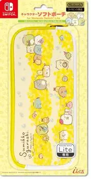 Лицензированный мягкий чехол для Nintendo Switch Lite Gurashi met the Switch [продукт Nintendo] Sumikko (Братья и сестры моего кота) -