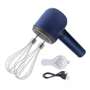 LICG беспроводной ручной миксер с двумя ручками, электрический венчик, USB-перезаряжаемый ручной электрический миксер с 3 скоростями, венчик для яиц для выпечки