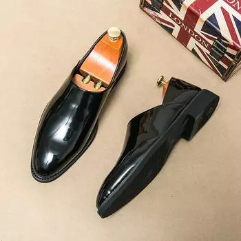 Лидер продаж, остроносые мокасины, Европа, Америка, удобные туфли на плоской подошве, мужская обувь из натуральной кожи, универсальная офисная мужская рабочая обувь 38