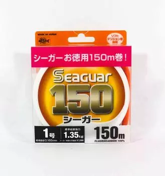 Лидерная леска Seaguar Fluorocarbon 150, 150 м, размер 1, 4 фунта (0751) чистый