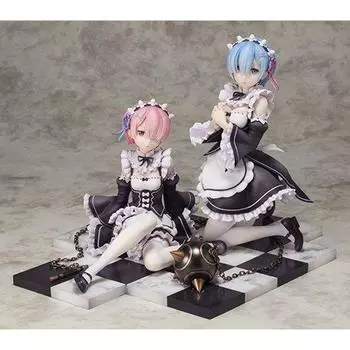 Life in a Different World from Zero Rem Ram Figure Dengeki Special Set Limited Bonus Revolve Re