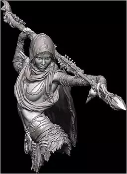Life Miniature Necromancer Zaraiya Bust Resin Kit 1/12 (Bust Model) LM-FUB009