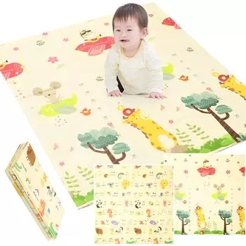 lifemart Playmat Baby [Folding 147178 Reversible Floor heating OK ]Low formaldehyde baby mat, waterproof, soundproof, baby play mat, non-slip,