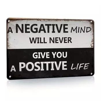 LIFT YOUR MINDSET: Motivational Metal Sign for Home, Office and More - 7.8x11.8. чёрный