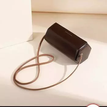 Light Luxury Cylindrical Messenger Bag Premium Cylindrical Bag Messenger Cylindrical Autumn and Winter Women s Bag New Messenger Bag темно-коричневого