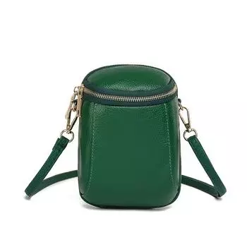 Lightweight Cell Phone Bag Soft Coin Purse Fashion Cowhide Shoulder Bag Travel