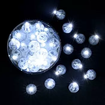 LIHAO Balloon Light Lantern Light LED Small Bulb Light 30 шт. Светящийся воздушный шар Лампа Самодельный Мини Светодиодный Фонарь Воздушный Шар Светильник Части DIY Электрика