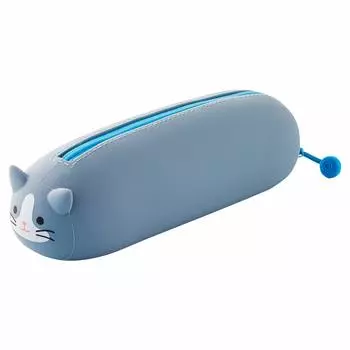 LIHIT LAB Nekorobi Pen Hachiwareneko Pouch, (Black Cat) A7781-4