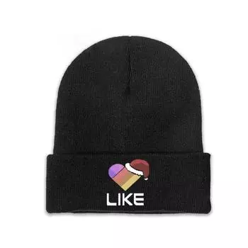 Likee App Logo Likee Сердце Радуга Граффити Вязаная Шапка Шапка Осень-Зима Шапки Теплая Новая Кепка Унисекс Женская One Size
