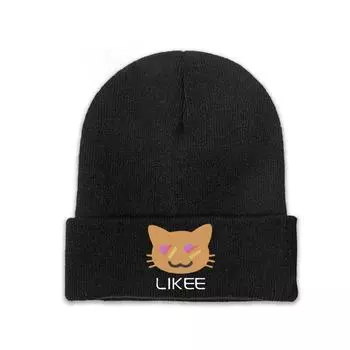 Likee App Logo Likee Сердце Радуга Граффити Вязаная Шапка для Женщин Шапка Унисекс Зимние Шапки Полиэстеровые Кепки Крючком One Size