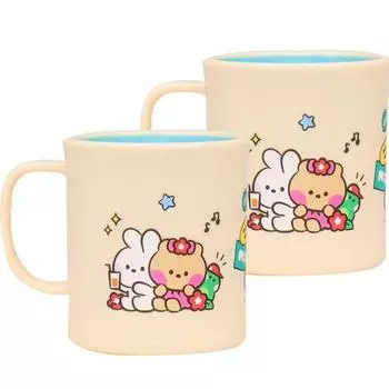 Lilpang Line Friends Minini Kiyo Чашка с двухцветной ручкой 300мл, разные цвета, 2 шт.