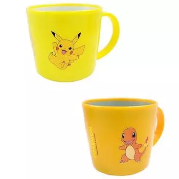 Lilpang Pokemon, набор чашек с двойной цветной ручкой, 2 шт., Пикачу + Чармандер, 1 комплект