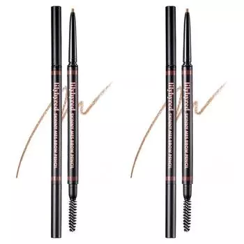 Карандаш для бровей Lilybyred Skinny Scalp Brow Pencil 0,06 г, оттенок 02 средне-коричневый, 2 шт.