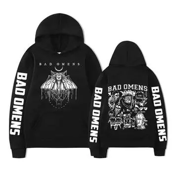 Ограниченная толстовка с капюшоном Bad Omens Band Moth Music Tour XS чёрный