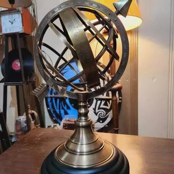 Limited Edition Brass Armillary Globe with Arrow - Premium Vintage-Inspired Decor