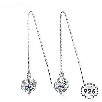 Lindon Earrings with Geometric Shape Zircon for Women Jewelry Drop Earring Wedding Party Gifts ARI