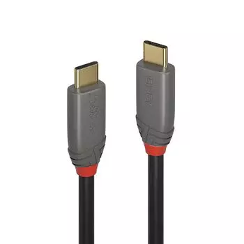 LINDY 1 м кабель ANTHRA LINE USB Gen 2x2 с чипом PD Smart 3.2 Type-C (Номер модели 36901) чёрный