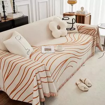 Чехол для дивана Line Chenille, универсальный для всех сезонов, простой, современный и модный чехол для дивана, высококачественное одеяло для дивана 180*130cm