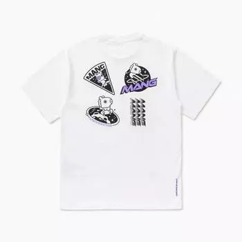 Line Friends BT21 MANG Space Wapen Белая футболка с коротким рукавом