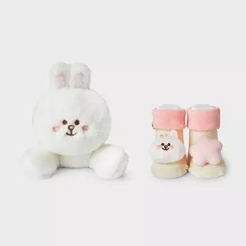 Line Friends Кони Младенец Кукла и набор носков