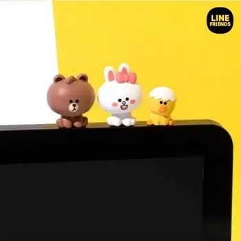 Line Friends Mini Brown & Friends Monitor Figure, Mini Cony, 2 шт., корейский автомобильный аксессуар