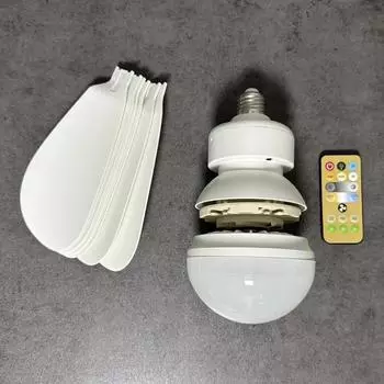 Linear Fan Lamp E27 Base Wireless Remote Control LED Bulb Ceiling Fan Lights Replacement for Bedroom Living Room Kitchen Balcony